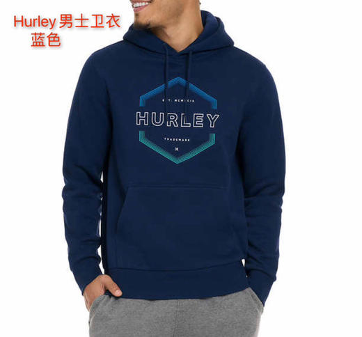 女生买S码就好！特价240元🉐hurley男士长连袖帽卫衣 商品图4