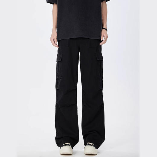 裁缝学苑MQ43新款美式伞兵工装裤纸样男装宽松褶皱直筒长裤子版型图 商品图4