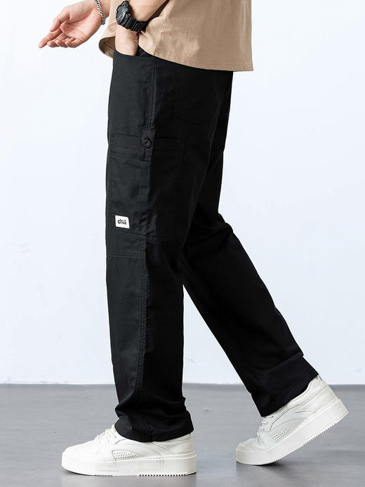 赤兔嗨购纯棉休闲裤男宽松直筒男裤2024年新款直筒宽松工装裤 商品图4