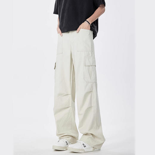 裁缝学苑MQ43新款美式伞兵工装裤纸样男装宽松褶皱直筒长裤子版型图 商品图1