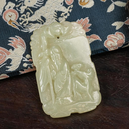 玉雕寿星牌挂饰 商品图3