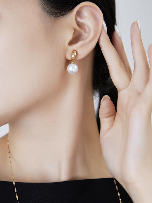 【黑科技】 耳夹黑科技 k黄玲珑-可拆卸珍珠耳夹（会员享试戴权益，定制后不支持7天无理由退换货） 商品图2