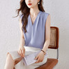 雀说小心机设计层次感衬衫上衣时尚气质V领宽松减龄背心AL7781 商品缩略图2
