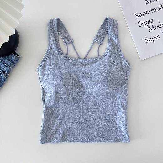 【买一送一！可任选】纯欲美背内搭背心吊带女带胸垫辣妹裹胸外穿透气露背抹胸短款内搭。ry 商品图6