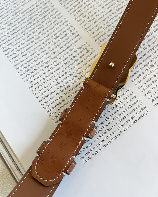 THS 8.3-无 塞林家 新款logo压印牛皮腰带 CR222 商品图9