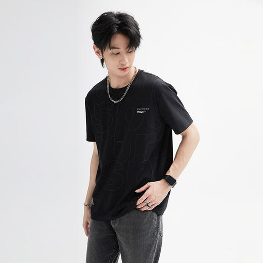 【断码清仓】HX 夏季圆领短袖T恤合体版型Y102420102101/02 商品图1