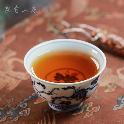 歲合山房俞强款青花釉里红葡萄撇口杯 商品图2