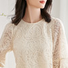 米思阳2026春季新款法式设计感蕾丝衬衫高端镂花泡泡袖上衣女小衫3165 商品缩略图4
