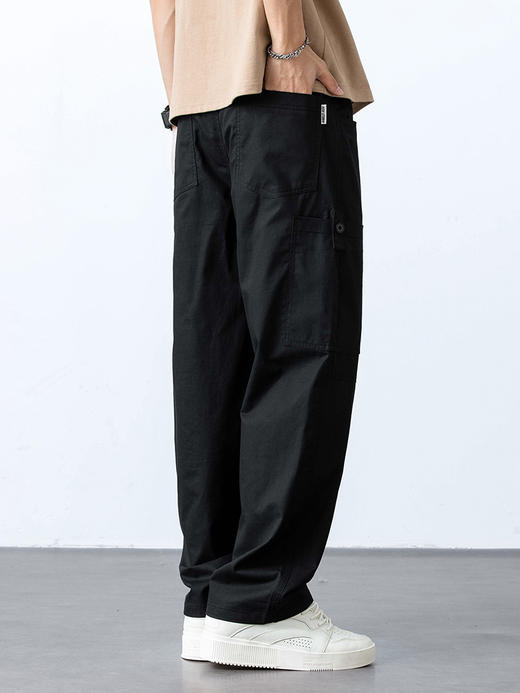 赤兔嗨购纯棉休闲裤男宽松直筒男裤2024年新款直筒宽松工装裤 商品图9