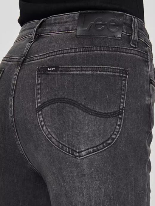 LEE新品426修身高腰微喇黑色女牛仔裤LWB2464264TH00F 商品图4