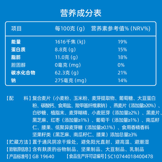 【广州帮扶】精力沛 坚果水果胚芽燕麦片 630g 商品图3