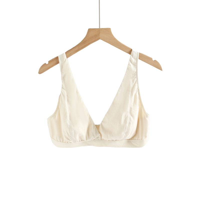 背心文胸 | 有机棉纱针织无钢圈无海绵内衣 本白色 水洗后不易变形『详情页可详细对照尺码』小亘【贴身衣物一经售出非质量问题不退不换】