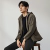 柒牌连帽夹克男2024秋季新款格纹提花休闲百搭男士防风外套茄克衫	127K70140 商品缩略图1