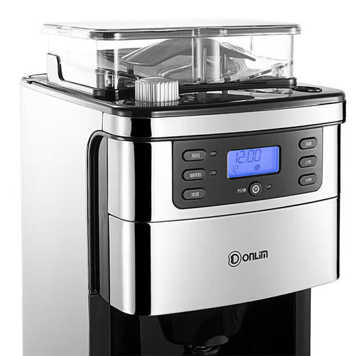 【样机清仓 全新未使用  售出不退换】-东菱（Donlim）家用咖啡机 全自动美式 滴滤式咖啡壶 现磨多档可选 豆粉两用 浓度可选 DL-KF4266 商品图1