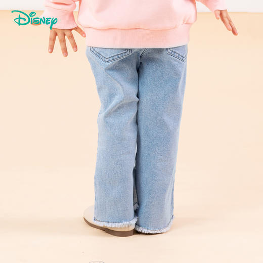 迪士尼【微阔喇叭裤】24春秋款女童时尚牛仔长裤中大童百搭喇叭裤长裤
子ZD3DK012 商品图4