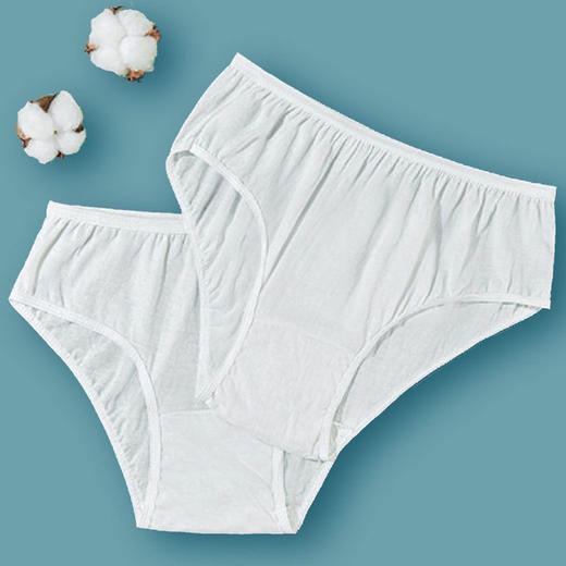 【打开即穿免清洗 体积轻便易携】女生产妇孕妇无菌免洗内裤 独立包装 户外旅行一次性内裤 一包5条独立包装随时出发-QQ 商品图2