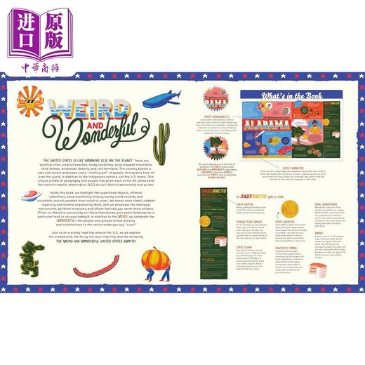 【中商原版】美国独特风景 古怪又精彩的五十州 Only in America The Weird and Wonderful 50 States英文原版 儿童科普绘本 商品图1