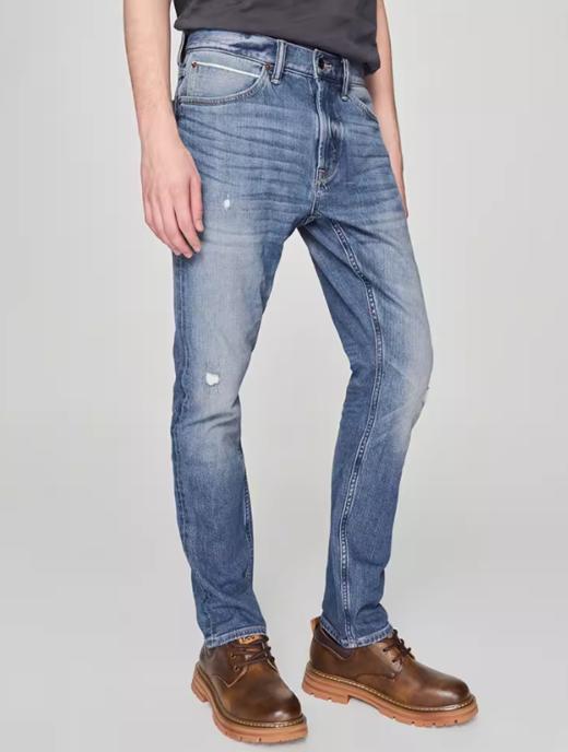 LEE新品709修身中腰锥形101+中浅蓝男牛仔裤休闲潮LMB246709204563 商品图3