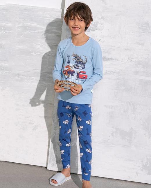 【春上新】8楼爱慕儿童Aimer Kids男孩2件装-赛车总动员之恐龙冒险保暖套装 商品图1