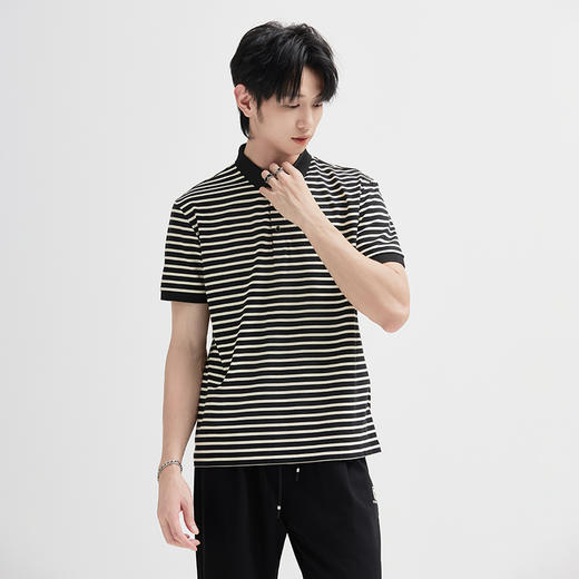【新品上新】HX 夏季翻领短袖T恤S102423408101/02POLO杉 商品图1