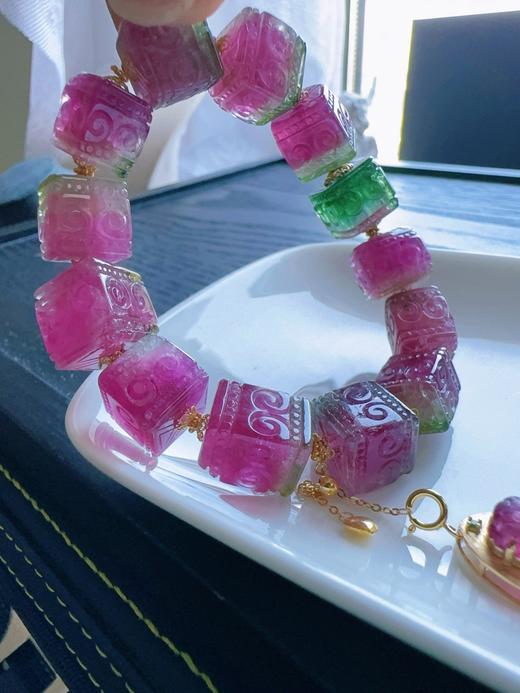 51.4g 雕刻碧玺手链 商品图4