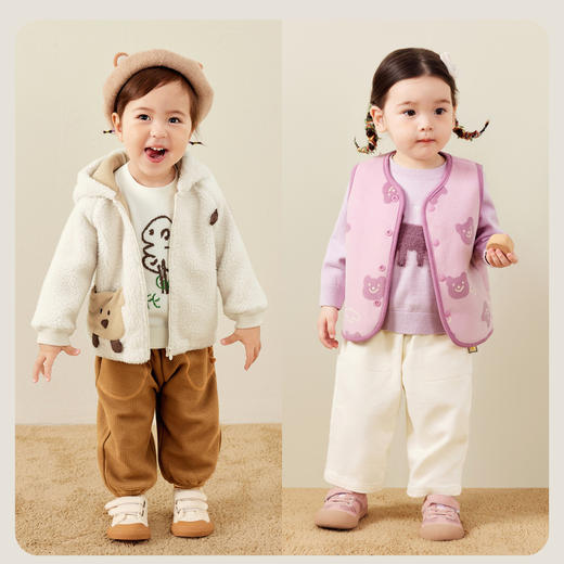 迷你巴拉男女童儿童针织衫软糯秋新品保暖毛衫 商品图2