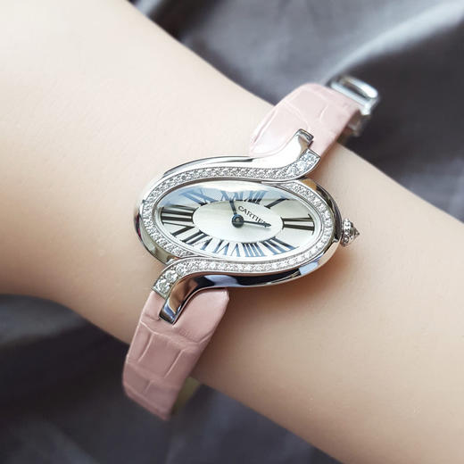 【95新正品】CARTIER 卡地亚CAPTIVE DE CARTIER系列18K白金/镶嵌原厂钻石30.78x36.07MM石英机芯WG800014 150724NJS33 商品图10