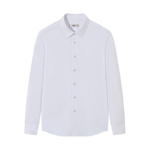 柒牌衬衫男士长袖2024秋季新款时尚潮流字母提花舒适百搭翻领衬衣	127A70330 商品图4