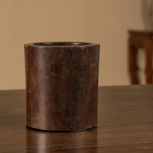 清 紫檀三足笔筒 商品图1