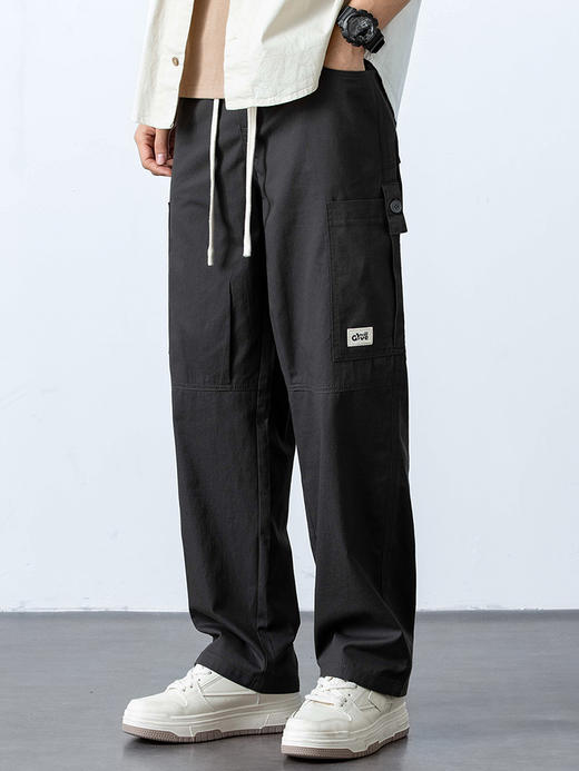 赤兔嗨购纯棉休闲裤男宽松直筒男裤2024年新款直筒宽松工装裤 商品图6