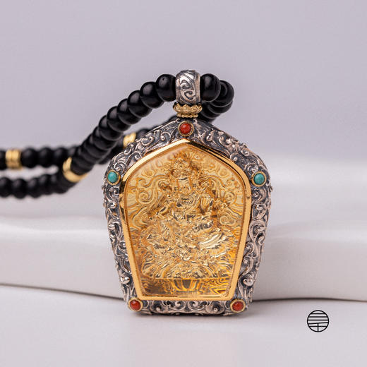 万物三千｜黄财神椰蒂念珠法像项链  饰品 工艺品  礼品 商品图1