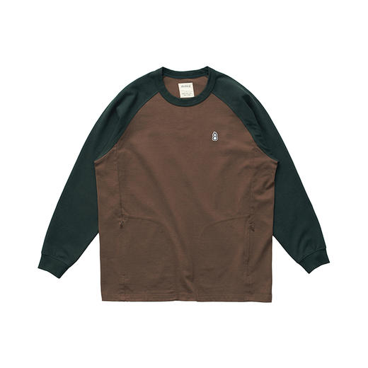 吃茶去chichaqu2024宽松百搭全棉插肩长袖T恤休闲户外运动 商品图5