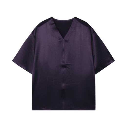 T1478夏季潮流新款渐变设计V领男士短袖百搭时尚上衣宽松小众街头T恤 商品图1