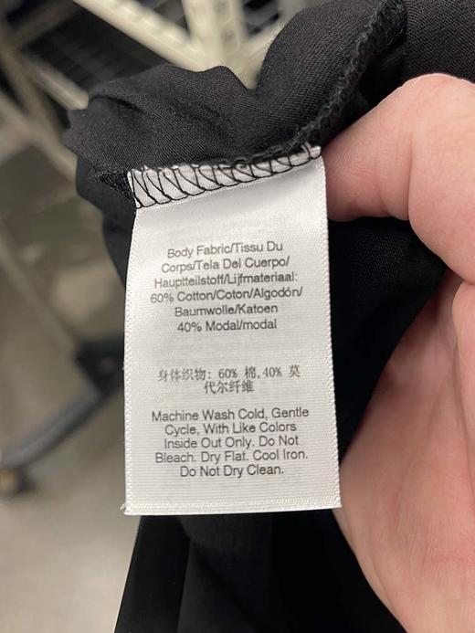 DKNY/唐可娜儿 女士棉莫代尔混纺微标印花抽绳圆领插肩短袖连衣裙 商品图3