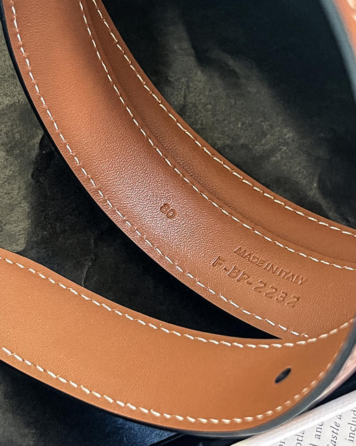 THS 8.3-无 塞林家 新款logo压印牛皮腰带 CR222 商品图11