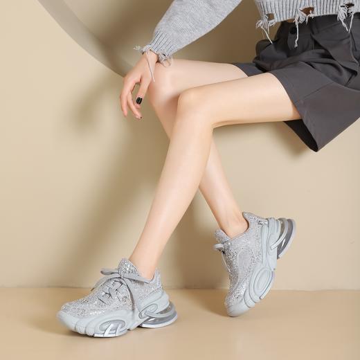 westory2024年秋季新款超轻厚底系带舒适透气老爹鞋W24CM75181 商品图3