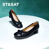 星期六简约蝴蝶结方头低跟单鞋SSC3111173 商品缩略图0