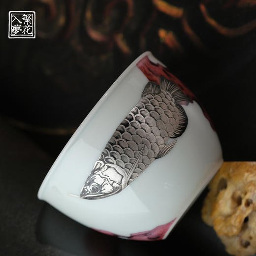 繁花入梦新彩古色清韵仰钟杯（缺货） 锦样江山缸杯    微山湖色卧足杯（缺货） 戏潭龙鱼缸杯 商品图3