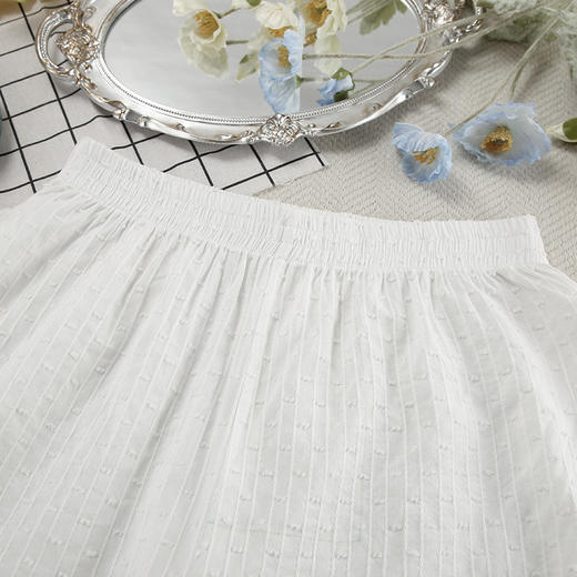 【匠心织造！纯棉开衫家居服套装】超亲肤，会呼吸的睡衣，柔软仿若无感，舒适透气长袖长裤睡衣两件套夏季白色宽松休闲女士 商品图6