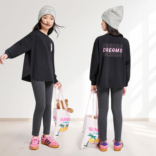 女童圆领长袖针织衫秋季新款安奈儿童装EG431537 商品图2