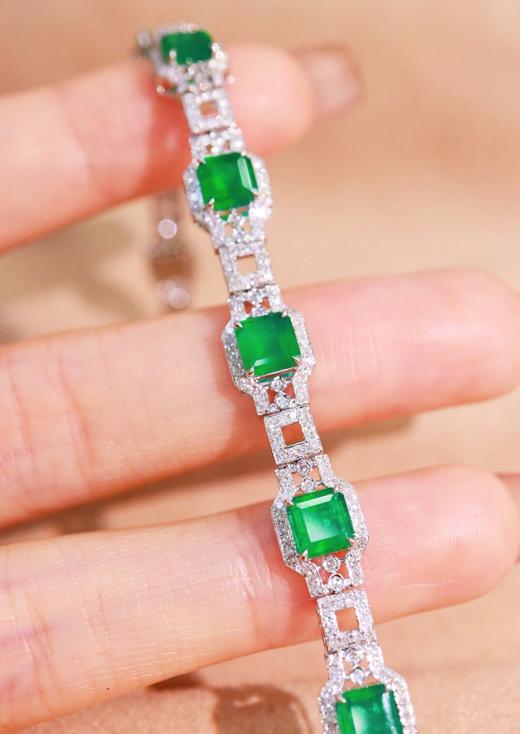 6.64ct 祖母绿手链 商品图4