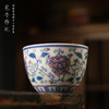 寒香雅玩青花五彩缠枝小缸杯（缺货） 商品缩略图0