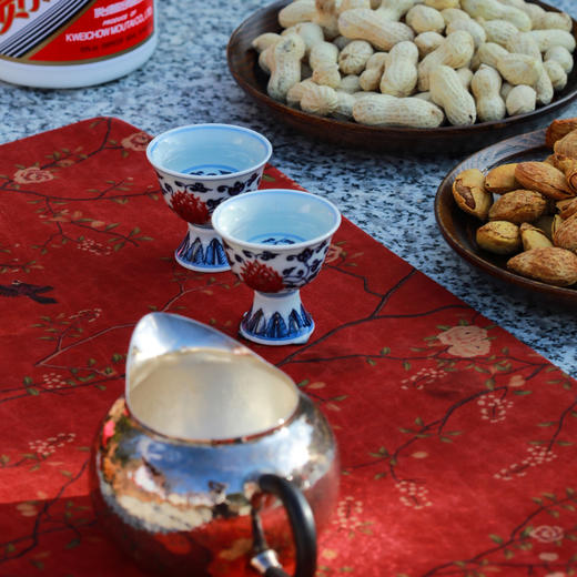 歲合山房俞强款青花釉里红缠枝莲小酒杯（缺货） 商品图1