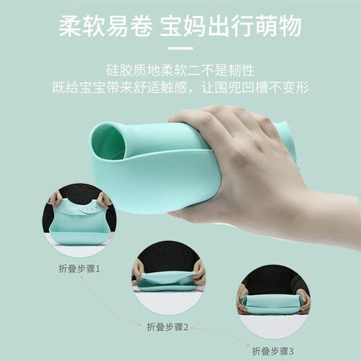 马博士 吃饭围兜婴儿硅胶围嘴宝宝饭兜儿童防水罩衣 100015563140 商品图1