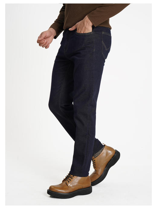 callisto蓝色棉混纺牛仔裤 商品图3