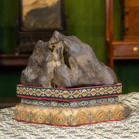 清 灵璧石诗文文房赏石