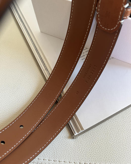 THS 8.3-无 塞林家 新款logo压印牛皮腰带 CR222 商品图10
