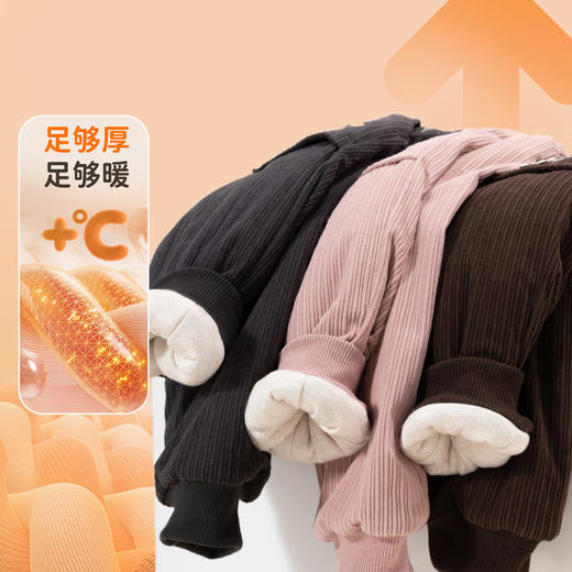 贝贝怡童装女童休闲束脚裤秋冬新款加绒保暖儿童长裤灯芯绒运动裤ZB4DK021 商品图5
