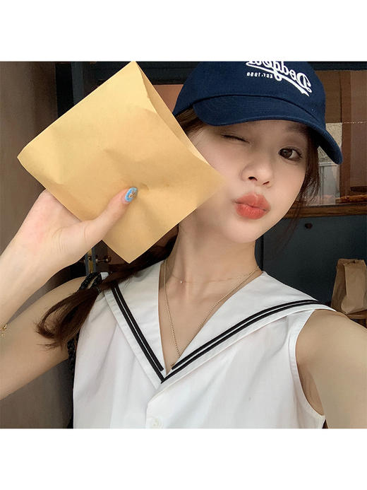 金蘑菇菇  reverie海街日记/ miu系海军套组 减龄海军领上衣+中裙 商品图4