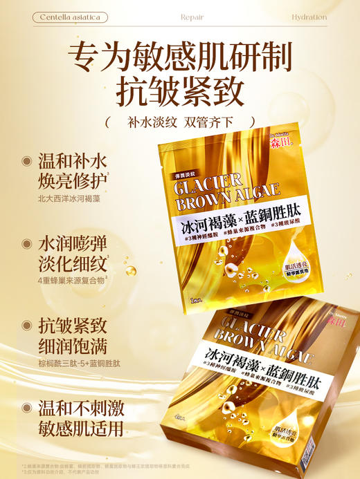 【森田药妆】肌活透亮弹润淡纹面膜（30g*4片/盒） 商品图1